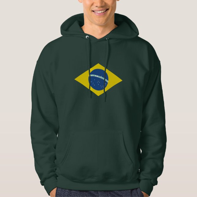 Brasil Flagga Tröja Med Luva (Framsida)