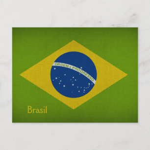 Brasil Flagga Vykort
