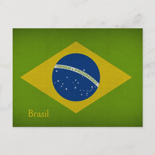 Brasil Flagga Vykort (Framsida)