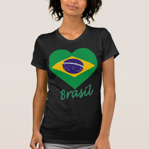 Brasil flaggahjärta tee