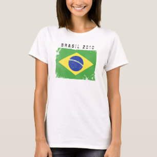 Brasil flaggaskjorta t-shirt