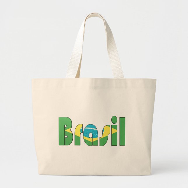 Brasil flaggaT-tröja Jumbo Tygkasse (Framsidan)