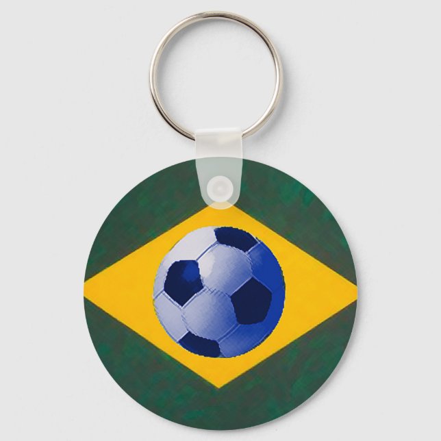 BRASIL FOOTBALL ÄLSKARE NYCKELRING (Framsida)