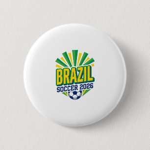 Brasil Fotboll 2026 Fotboll Fet Land Typografi Knapp