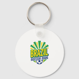 Brasil Fotboll 2026 Fotboll Fet Land Typografi Nyckelring