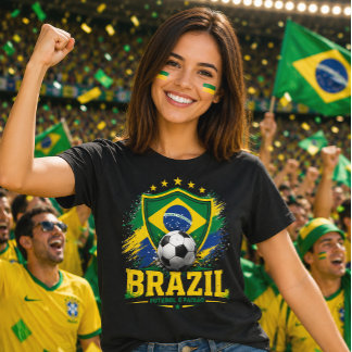 Brasil Fotboll Brasil Fotboll Fan Brasilansk Stolt T Shirt