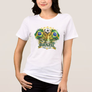 Brasil Fotboll Brasil Fotboll Fan Brasiliansk Stol T Shirt