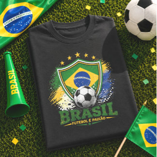 Brasil Fotboll Brasil Fotboll Fan Brasiliansk Stol T Shirt
