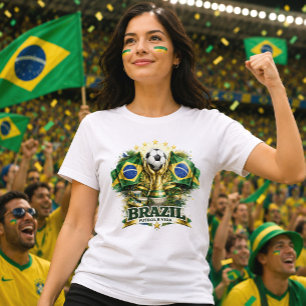 Brasil Fotboll Brasil Fotboll Fan Brasiliansk Stol T Shirt