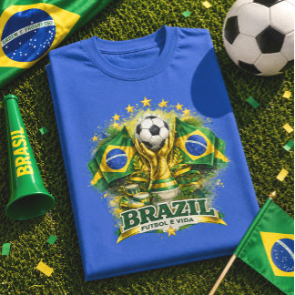Brasil Fotboll Brasil Fotboll Fan Brasiliansk Stol T Shirt