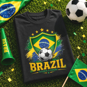 Brasil Fotboll Brasil Fotboll Fan Brasiliansk Stol T Shirt