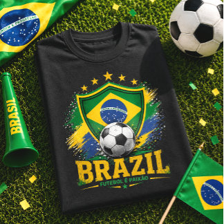 Brasil Fotboll Brasil Fotboll Fan Brasiliansk Stol T Shirt