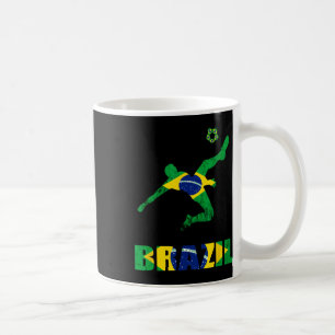 Brasil Fotboll Brasiliansk Fotbollsspelare Brasile Kaffemugg