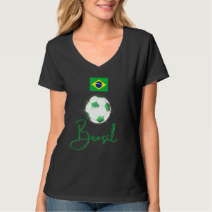 Brasil fotbollsfan Brasilianska flaggan Fotbollsmå T Shirt