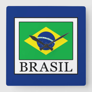 Brasil Fyrkantig Klocka