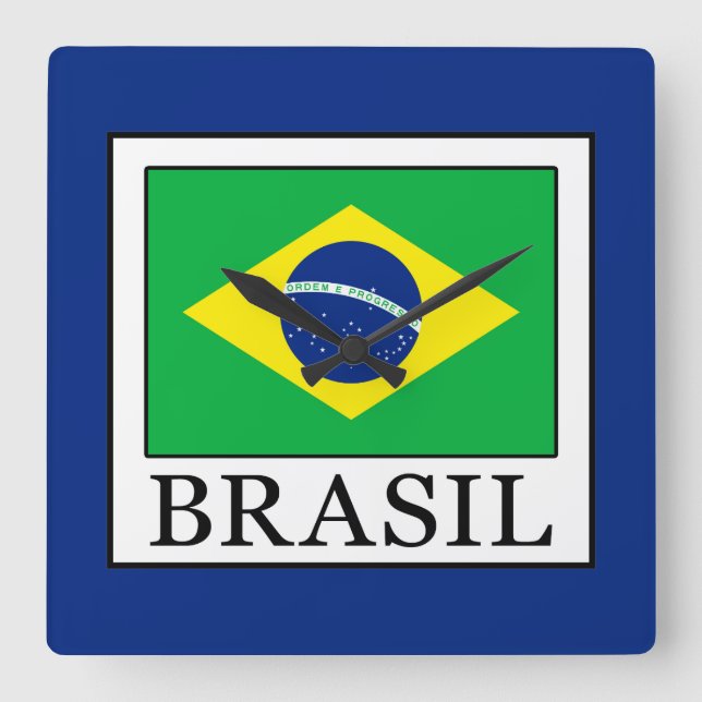 Brasil Fyrkantig Klocka (Framsida)