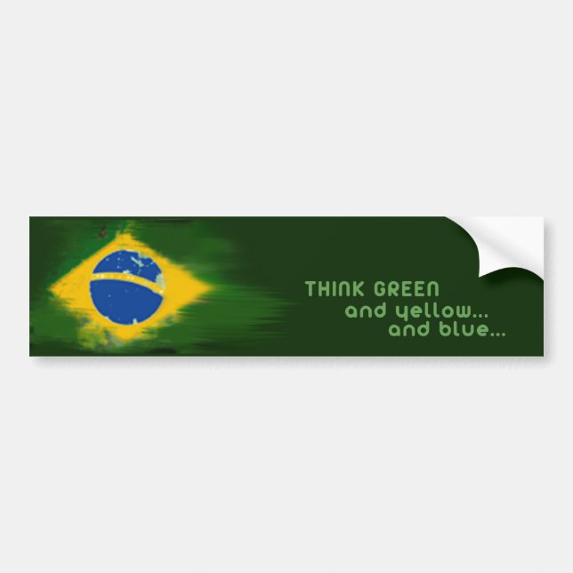 Brasil green and yellow bildekal (Framsidan)