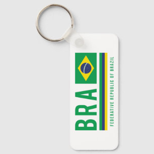 Brasil ISO-kod-Alpha 3-design Nyckelring