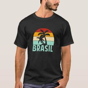 Brasil Jersey för Kärlek Brasilien Flagga Träd Ret T Shirt