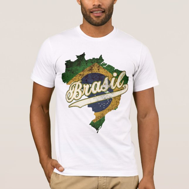 Brasil Karta T-shirt (Framsida)