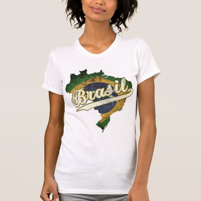 Brasil Karta T-shirt (Framsida)