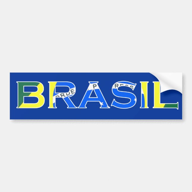 "Brasil" klistermärke (Framsidan)