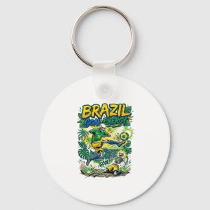 Brasil Mål Energi Skelett Anfallare Nationer Kreat Nyckelring