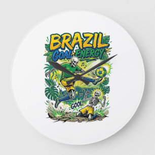 Brasil Mål Energi Skelett Anfallare Nationer Kreat Stor Klocka