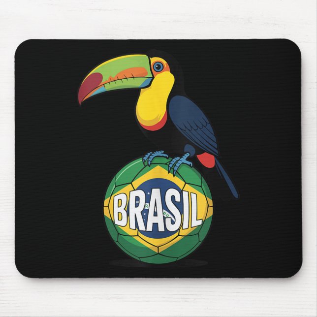 Brasil Pride Flagga Brasil Tukan Fotboll Boll Fotb Musmatta (Framsidan)