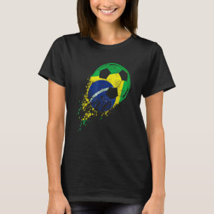 Brasil Soccer Brazan Flagga Pride Soccer P T Shirt