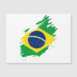 Brasil Sönderriven Flagga Nationell Stolthet Sport