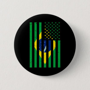 Brasil T-shirt Brasil Fotboll Usa Amerika Flagga T Knapp