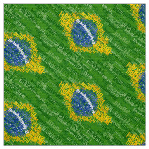 Brasil textflagga tyg