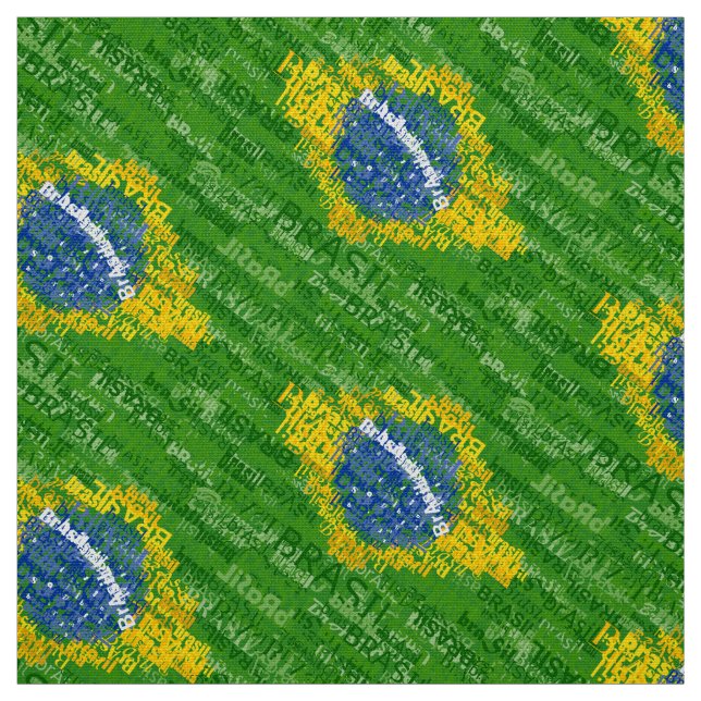 Brasil textflagga tyg (Provkarta)