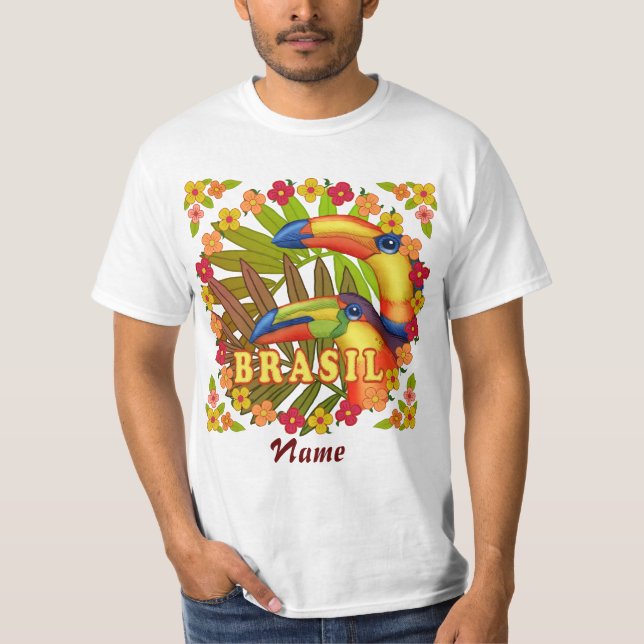 Brasil Toucans anpassningsbar t-shirt (Framsida)