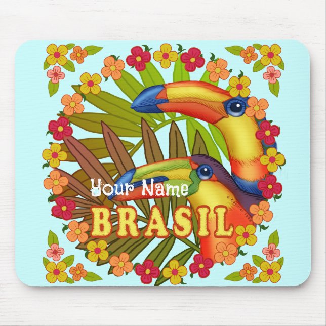 Brasil Toucans moussepad Musmatta (Framsidan)