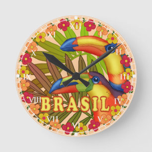 Brasil Toucans Rund Klocka