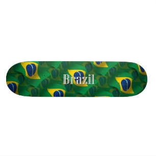 Brasil Vift Flagg Mini Skateboard Bräda 18,7 Cm