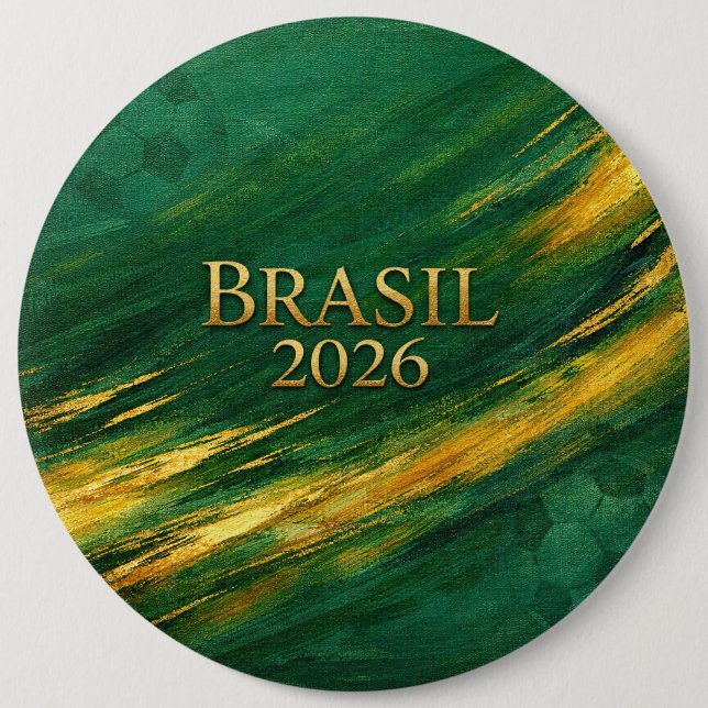 Brasil VM 2026 Fanpresent Arttryck Knapp (Framsida)