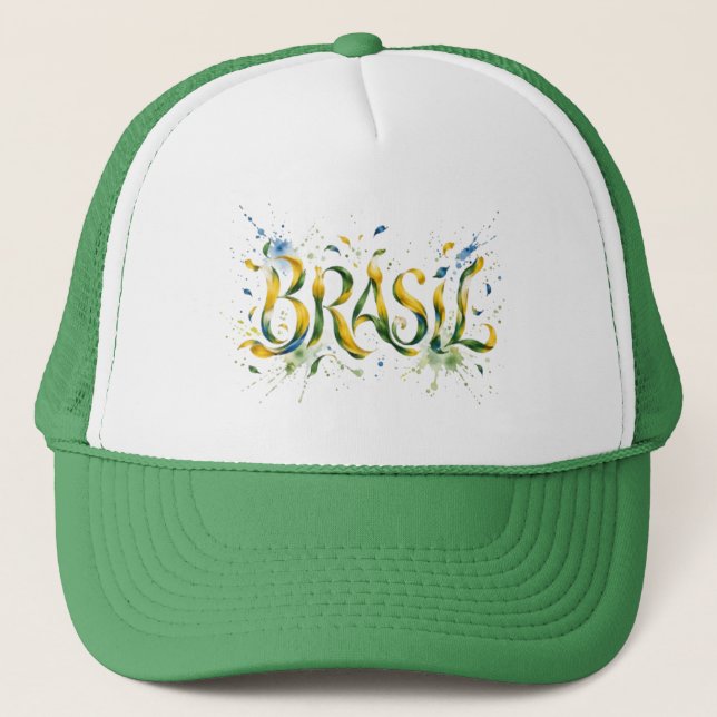 Brasil Watercolor Splatter Artistic  Keps (Framsida)