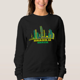 Brasilia Brasil Siluett Brasilianer Färgglad Brasi T Shirt