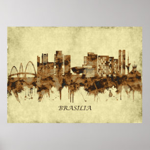 Brasilia Brasilien Cityscape Poster