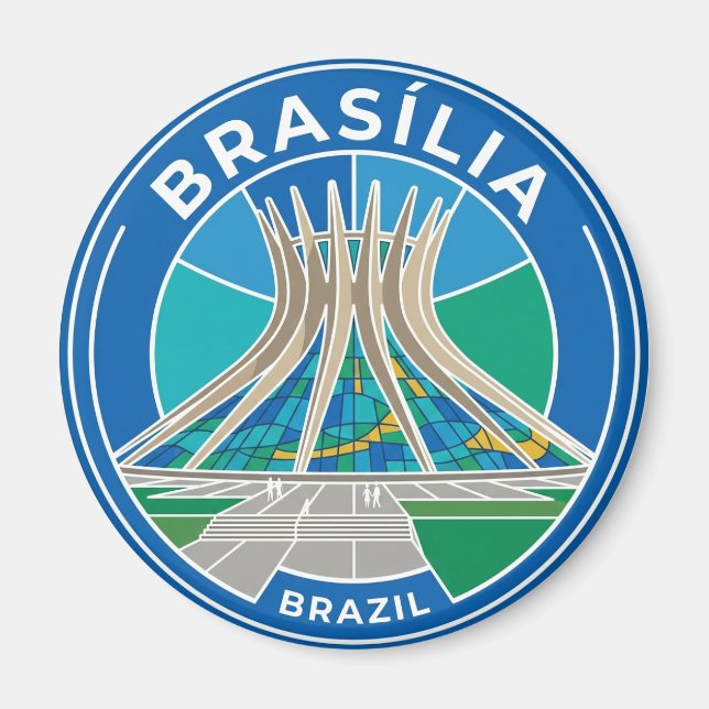 Brasília Brasilien katedral Magnet (Framsidan)