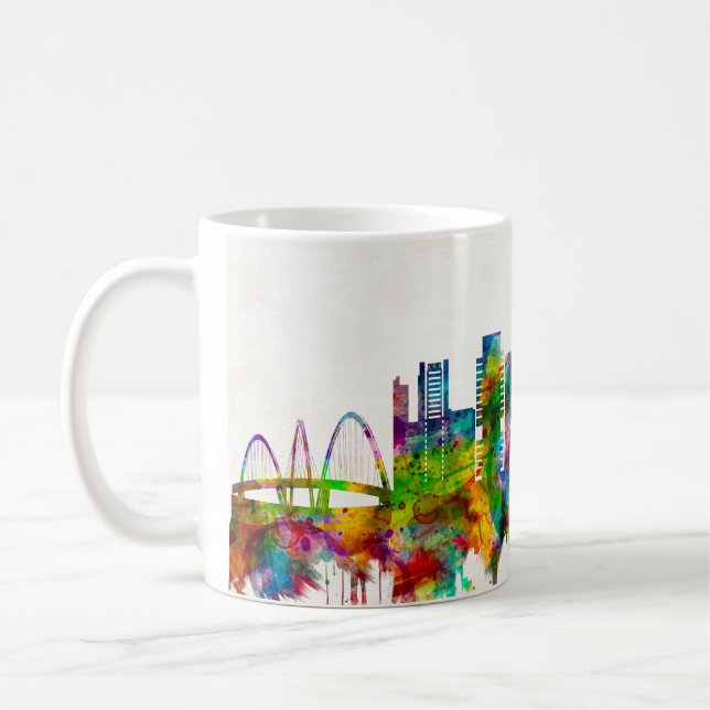 Brasilia Brasilien Skyline Kaffemugg (Vänster)