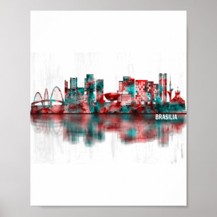 Brasilia Brasilien Skyline Poster