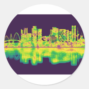 Brasilia Brasilien Skyline Runt Klistermärke