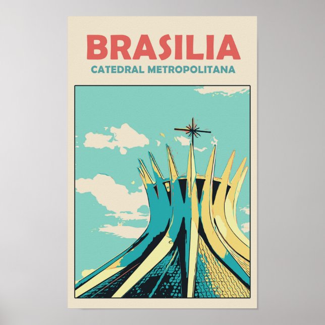 Brasilia Catedral Metropolitana, Brasil Postcard Poster (Framsidan)