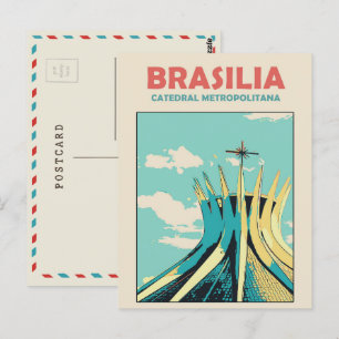 Brasilia Catedral Metropolitana, Brasil Postcard Vykort