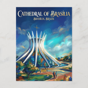 Brasília-katedralen Brasilien Vykort