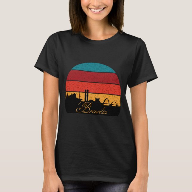 Brasilia Modernist Resa Retro T-Shirt (Framsida)